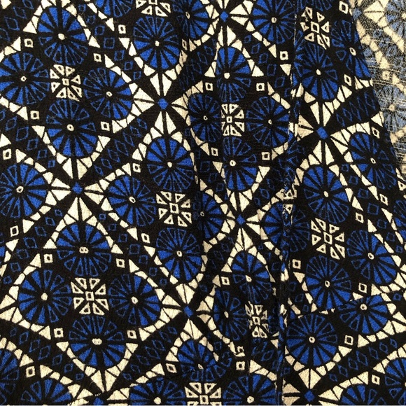 NWOT Free People Button Front Blue Black V-Neck Dress Onyx Combo Size 6 - Picture 6 of 6